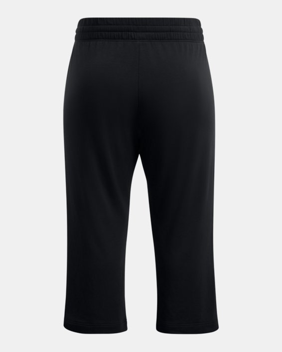 Women's UA Rival Terry Flare Crop Pants, Black, pdpMainDesktop image number 5